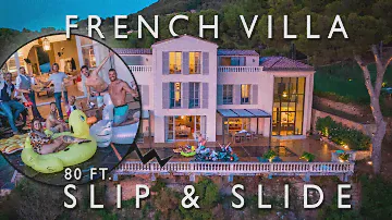 Insane 80-Foot Luxury Villa Slip and Slide | France