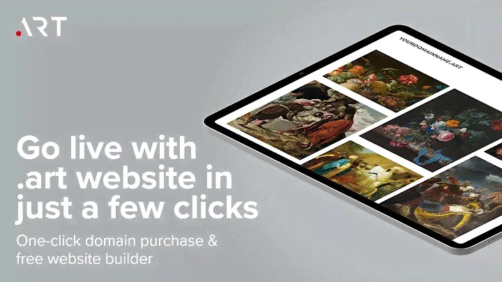 How to register a .ART domain & set up a free website builder