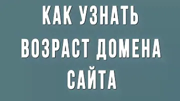 Как Узнать Возраст Домена Сайта в 2019