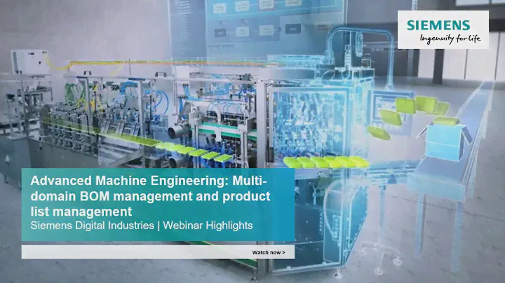 Advanced Machine Engineering: multi-domain BOM management and product list management