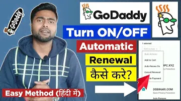 How to turn ON/OFF Auto Domain Renew in GoDaddy 📵| GoDaddy Subscription OFF | Cancel Renewal GoDaddy