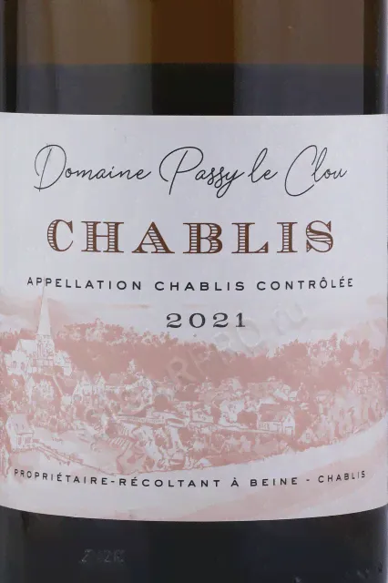 Domaine Passy le Clou Chablis Вино Домен Пасси ле Клу Шабли 0.75л