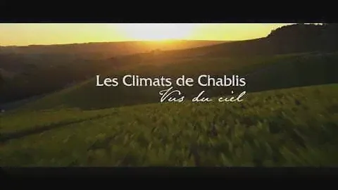 The Chablis winegrowing region seen from the sky